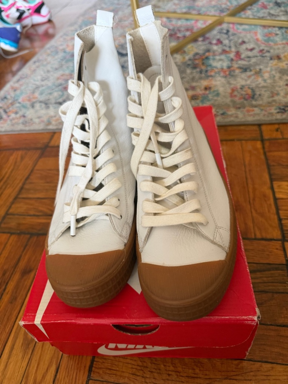 Top Shop White High-Top Leather Sneakers